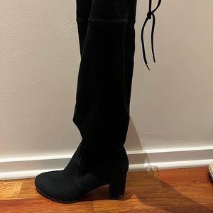 Over-the-knee suede boots